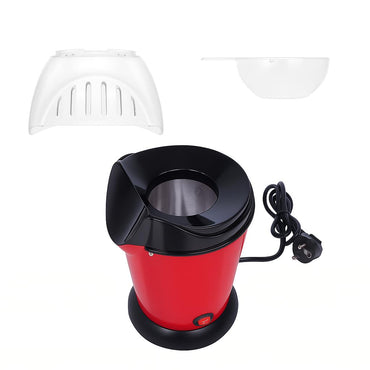 Hot Air Popcorn Maker with 1200W Motor, One-Touch Operation, Butter Melter, Measuring Cup, Low-Fat Oil-Free Popping