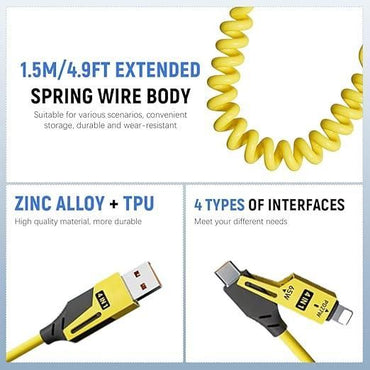 4 in 1 Spring Data Cable