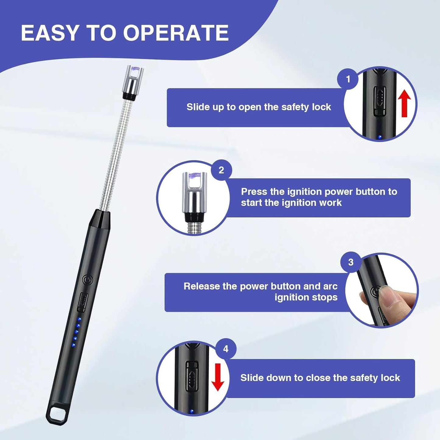 Electric Lighter Rechargeable with 1 Year Warranty