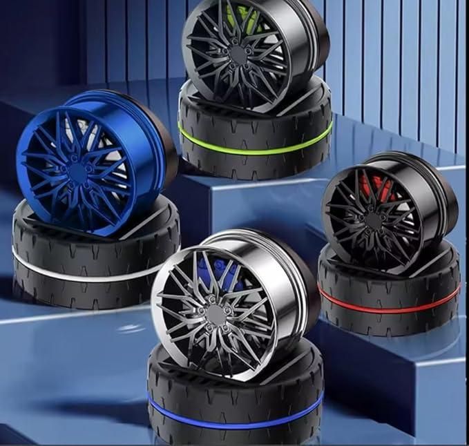 Stylish Car Aroma Diffuser – Solar Rotating Dashboard Fragrance Wheel