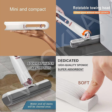 QuickMop™ – 2-in-1 Mop | Self-Squeezing Roller | Lightweight & Space-Saving