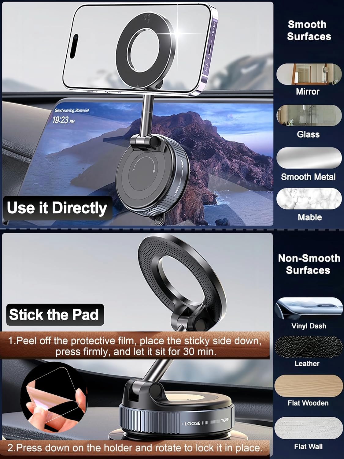 HoldEase™ – Ultra-Strong Magnetic Base | Hands-Free Viewing | Works with All Phones