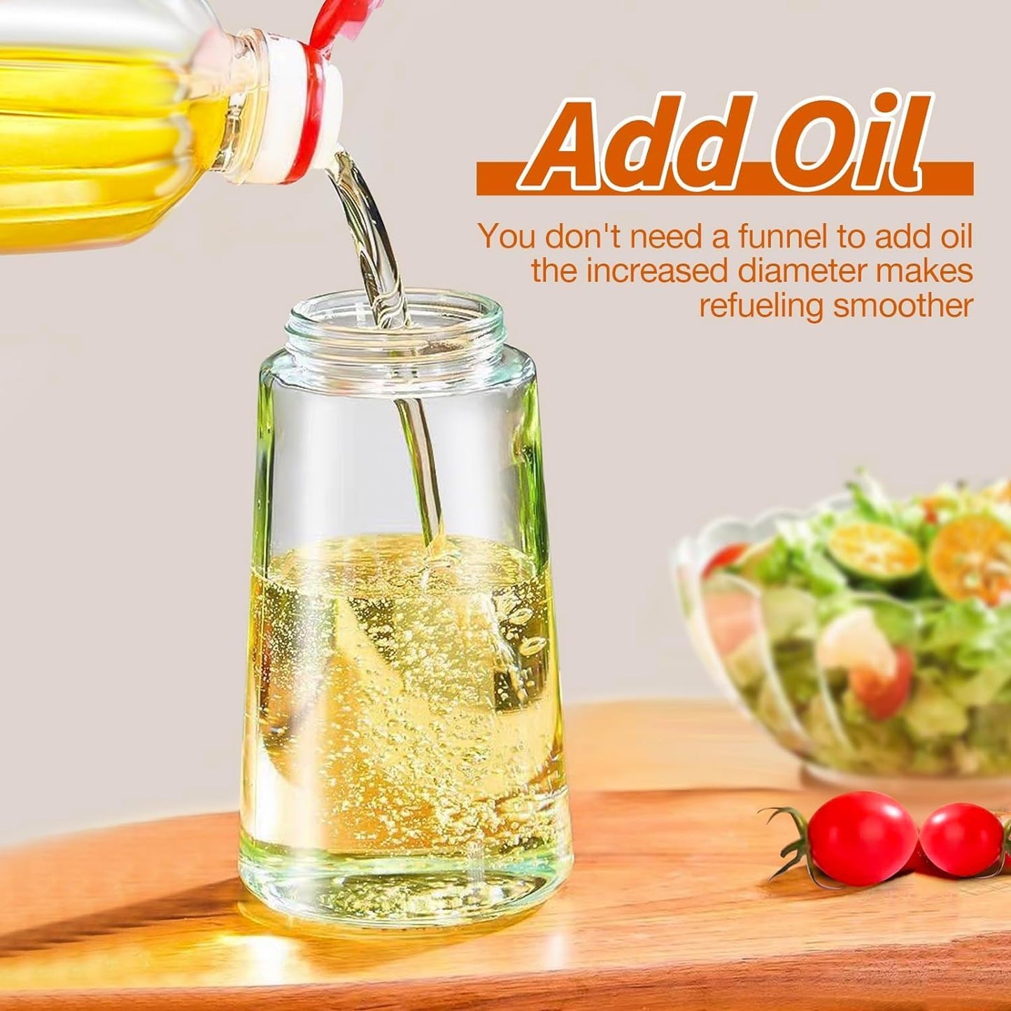 2-in-1 Oil Dispenser and Sprayer – Precision Control for Cooking and Grilling