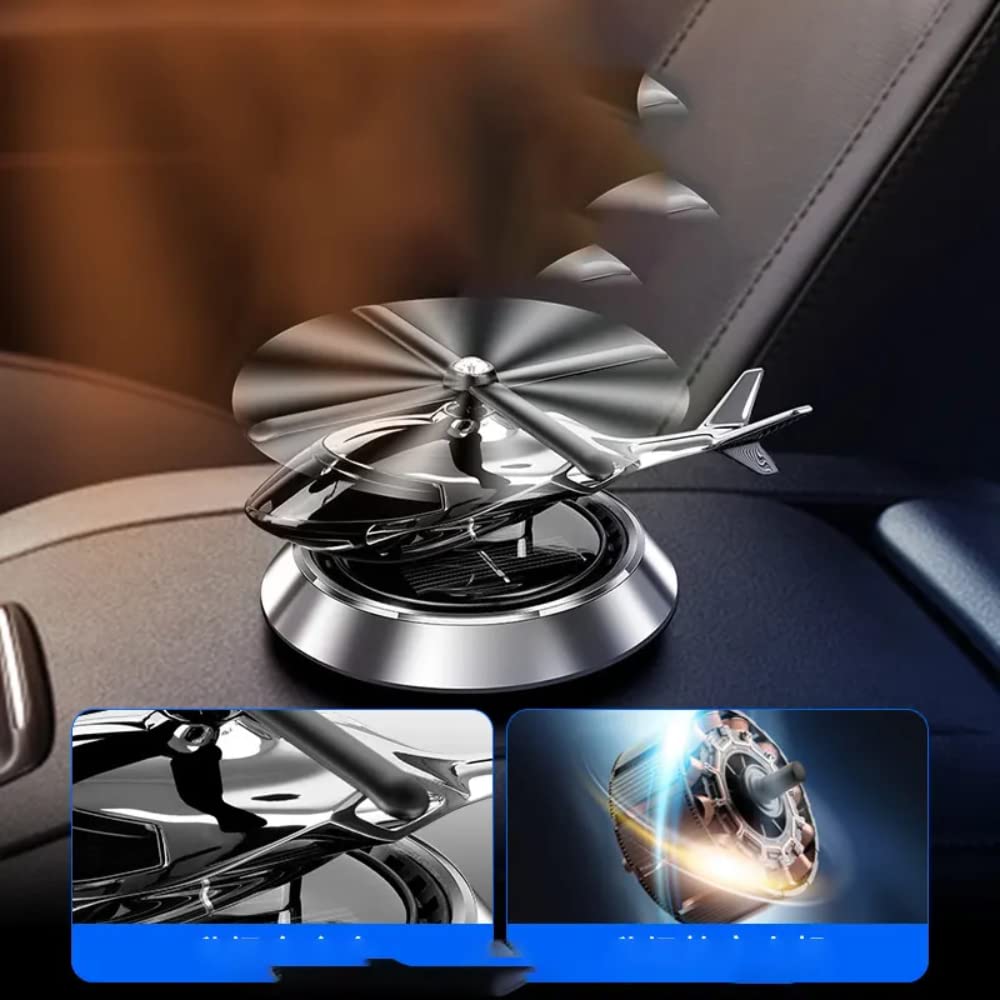 Solar Powered Helicopter Car Perfume Diffuser