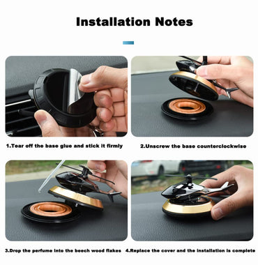 Solar Powered Helicopter Car Perfume Diffuser
