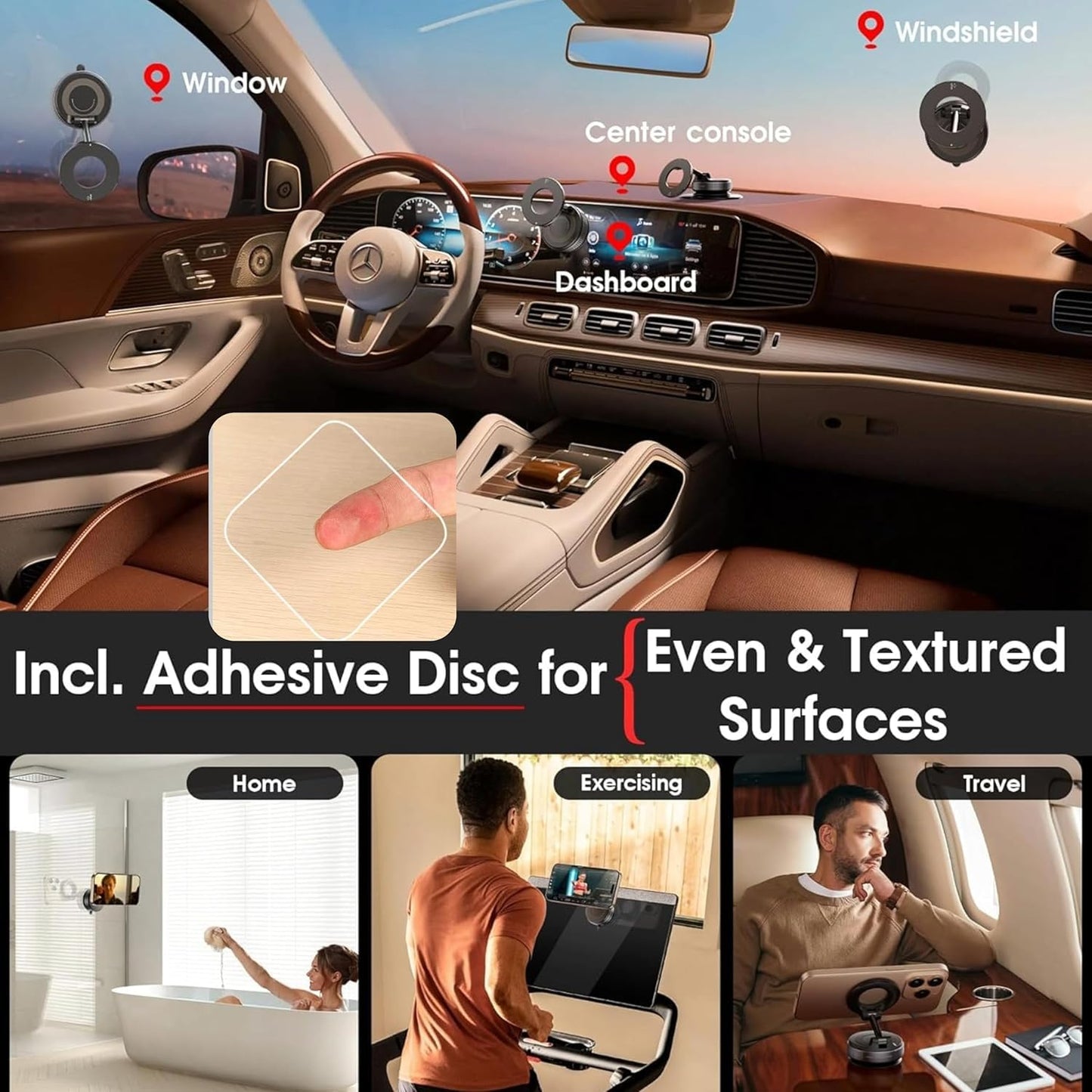 HoldEase™ – Ultra-Strong Magnetic Base | Hands-Free Viewing | Works with All Phones