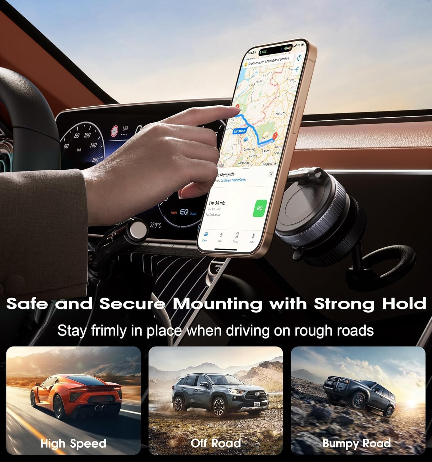 HoldEase™ – Ultra-Strong Magnetic Base | Hands-Free Viewing | Works with All Phones